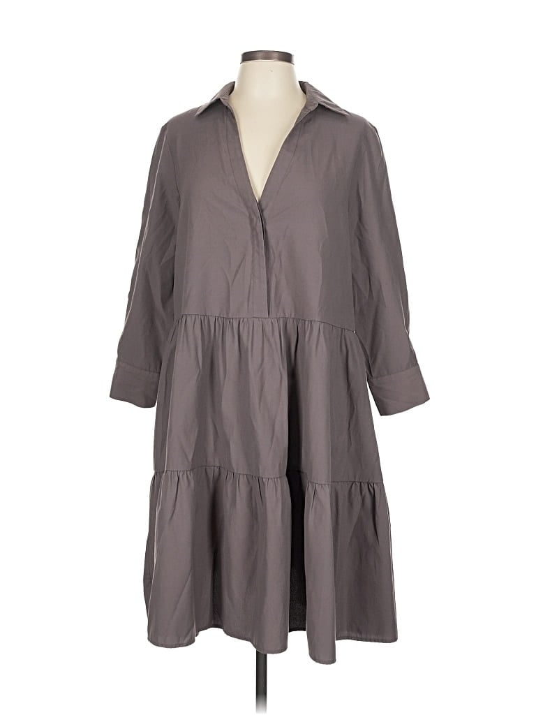 Pre-owned Brochu Walker Casual Dress In Gray