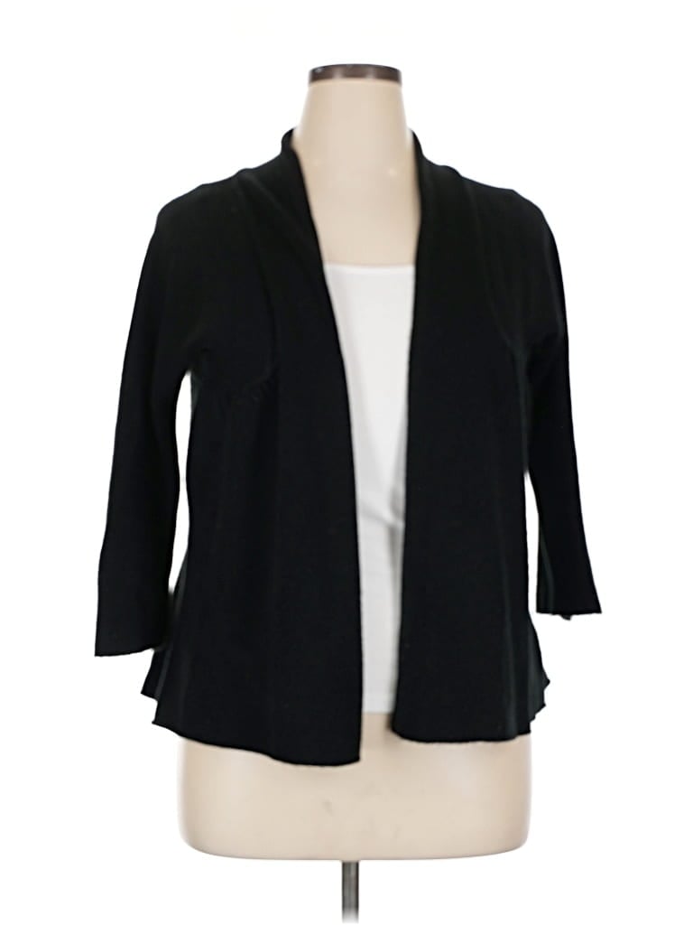 Pre-owned New York And Company Cardigan Sweater In Black