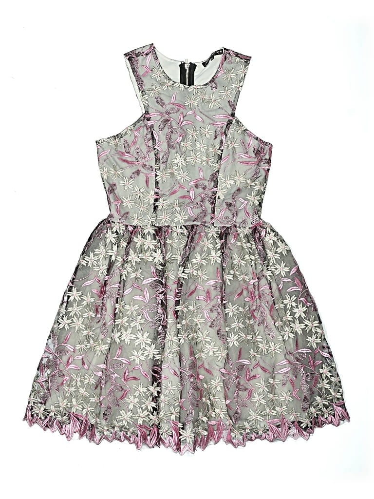 Pre-owned Miss Behave Kids' Dress In Gray