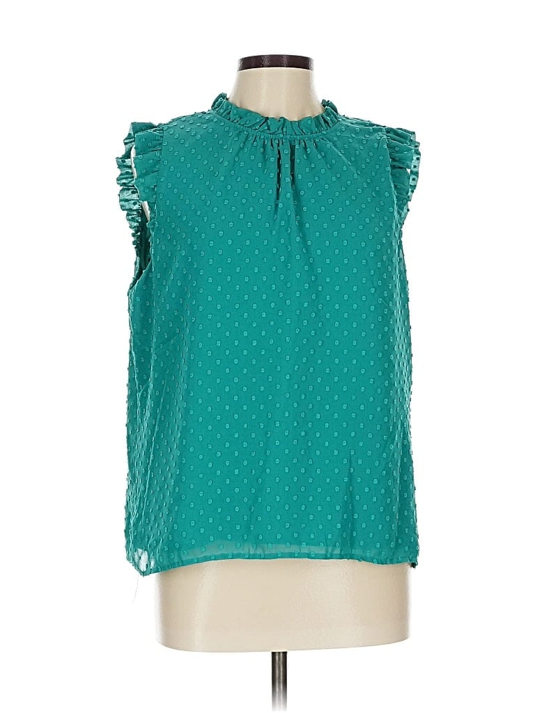 Pre-owned J.crew Factory Store Sleeveless Blouse In Blue