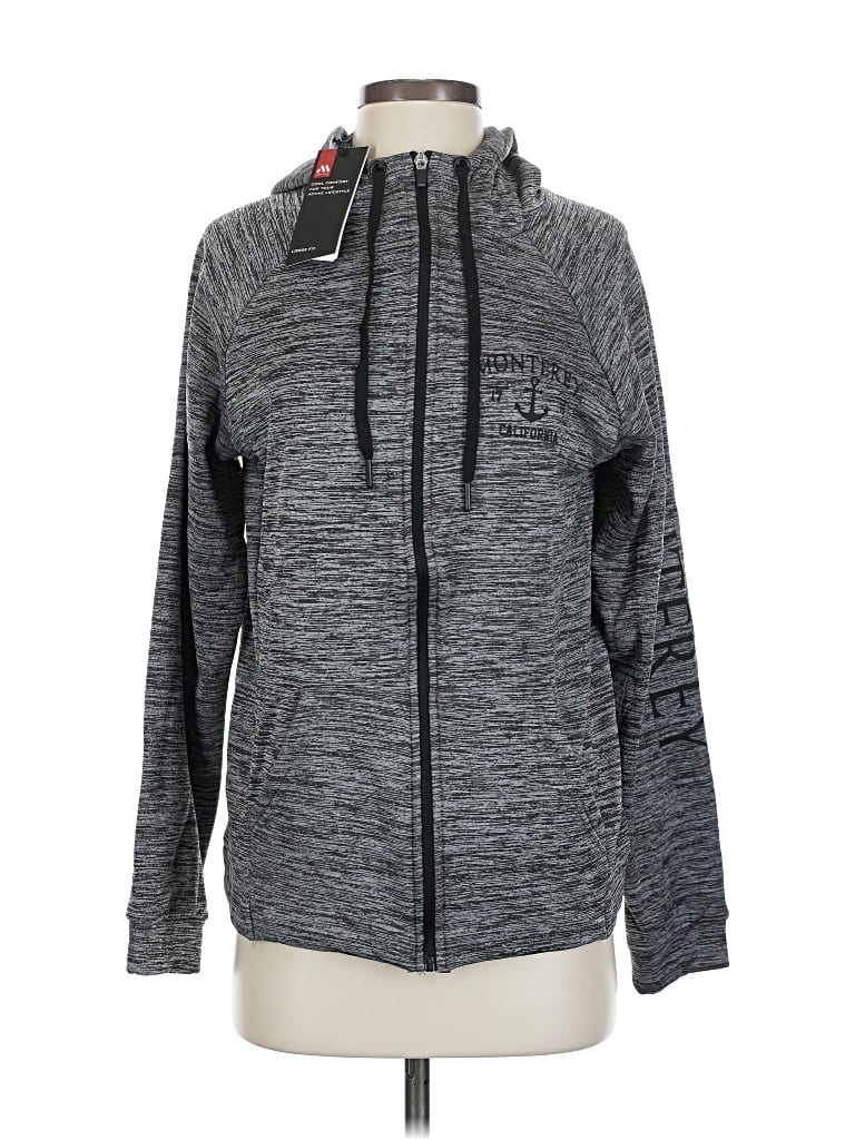 Momentum Zip Up Hoodie In Gray