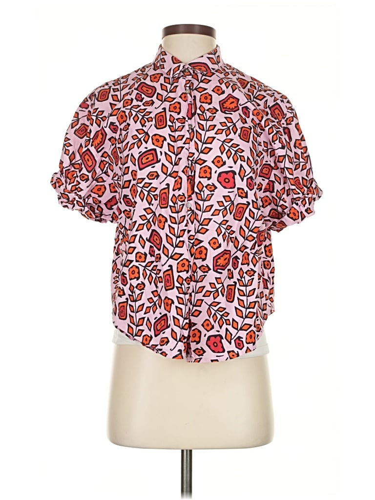Pre-owned Xirena Short Sleeve Blouse In Red