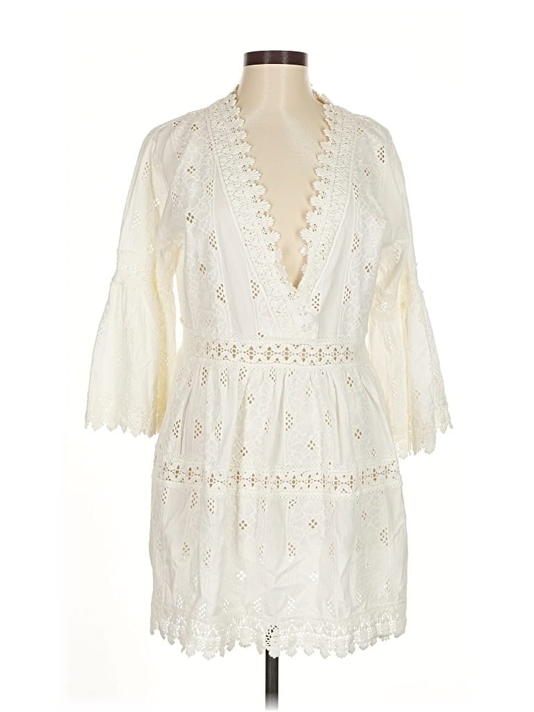 Pre-owned Melissa Odabash Cocktail Dress In White