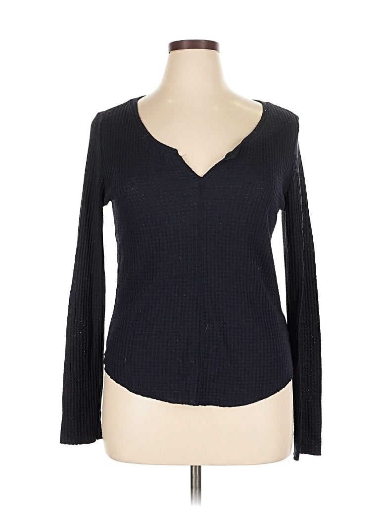 Pre-owned Aéropostale Long Sleeve T-shirt In Black