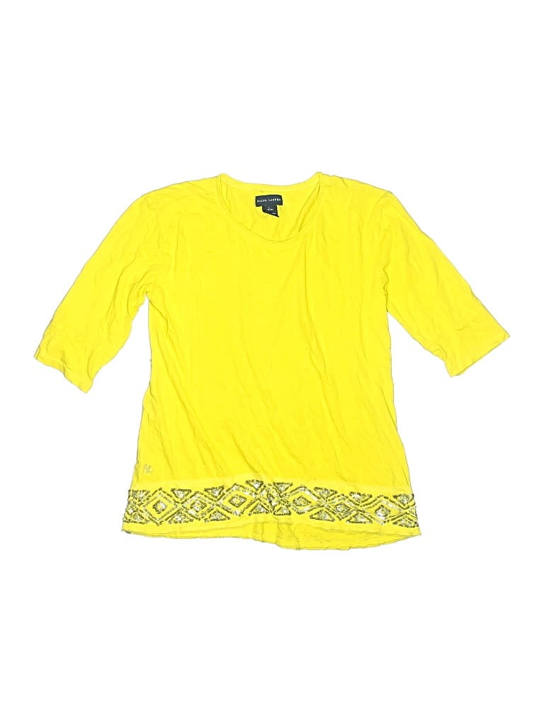 Pre-owned Ralph Lauren Kids' 3/4 Sleeve T-shirt In Yellow