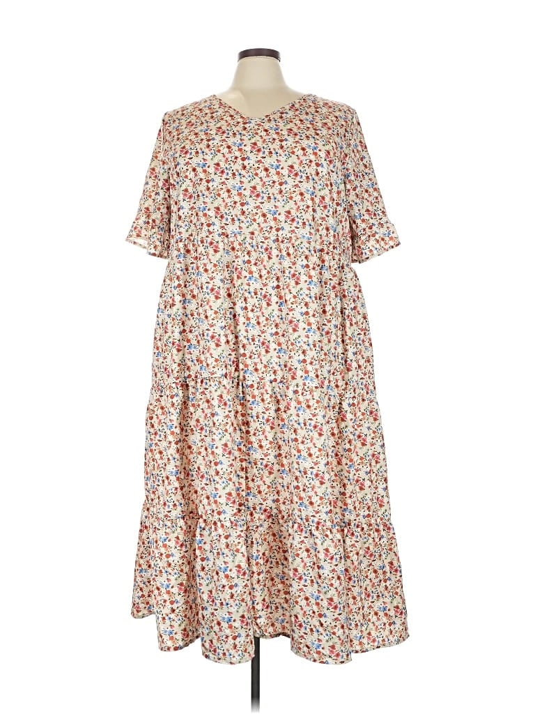 Pre-owned Assorted Brands Casual Dress In White