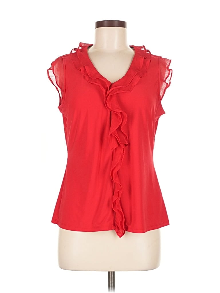 Pre-owned Tommy Hilfiger Sleeveless Blouse In Red