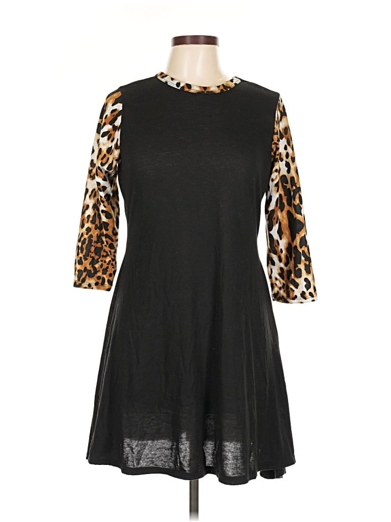 Pre-owned Pink Lily Casual Dress In Black