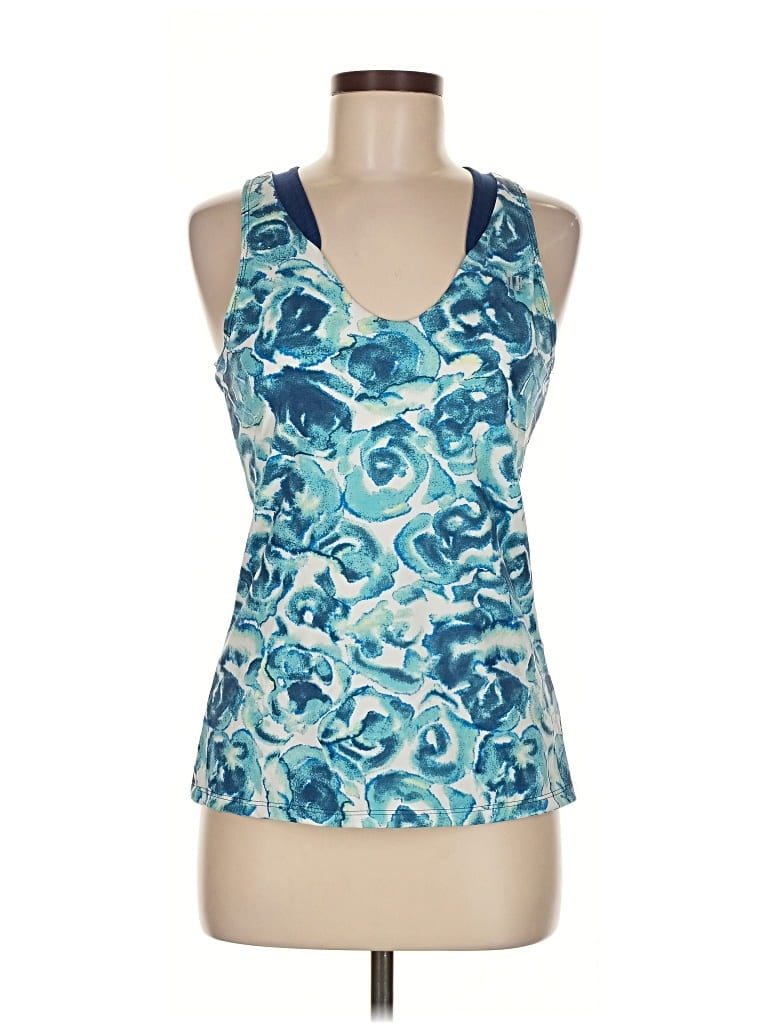 Pre-owned Eleven Tank Top Blue Halter Neckline Tops