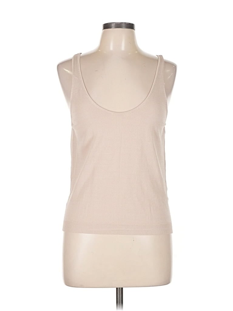 Pre-owned Leith Tank Top Tan Halter Neckline Tops In Brown