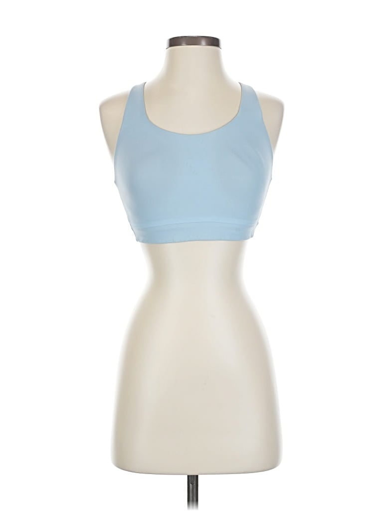 Pre-owned Athleta Tank Top Blue Halter Neckline Tops