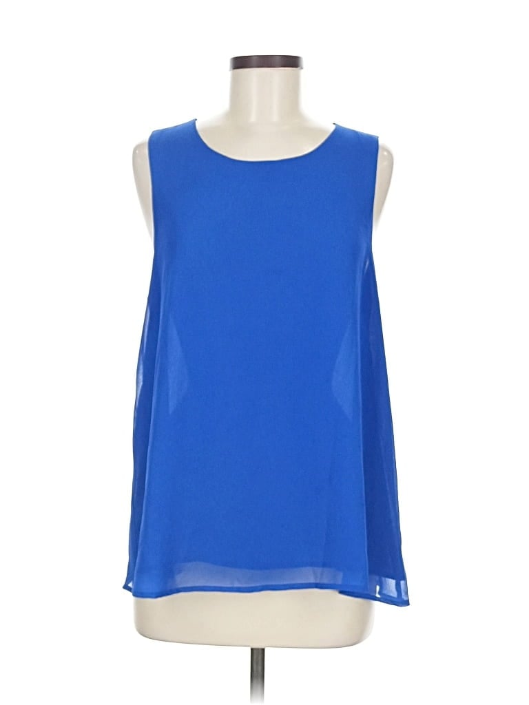 Pre-owned Pleione Sleeveless Blouse In Blue