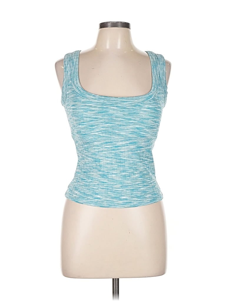 Pre-owned Lou & Grey Tank Top Teal Tops In Blue