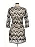 Serene 100% Polyester Chevron-herringbone Gray Casual Dress Size M - photo 2