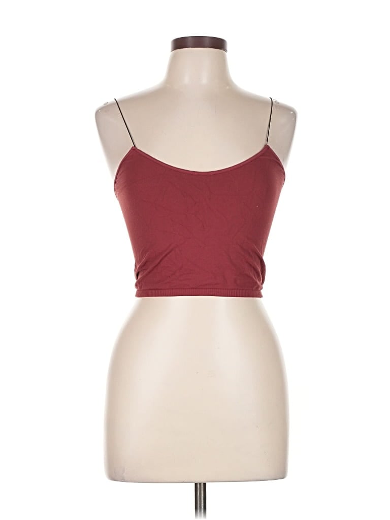 Pre-owned Intimately By Free People Tank Top Burgundy Strapless Neckline Tops