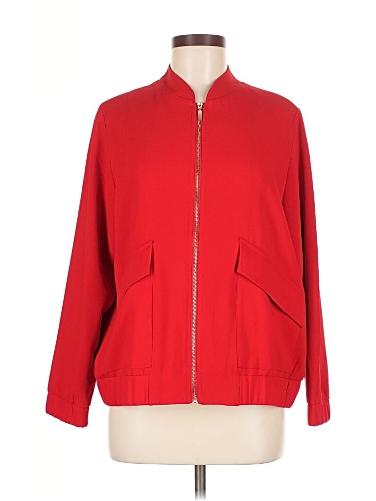 Pre-owned Chico's Track Jacket In Red