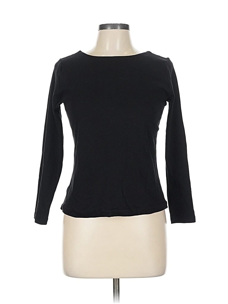 Pre-owned Ann Taylor 3/4 Sleeve T-shirt In Black