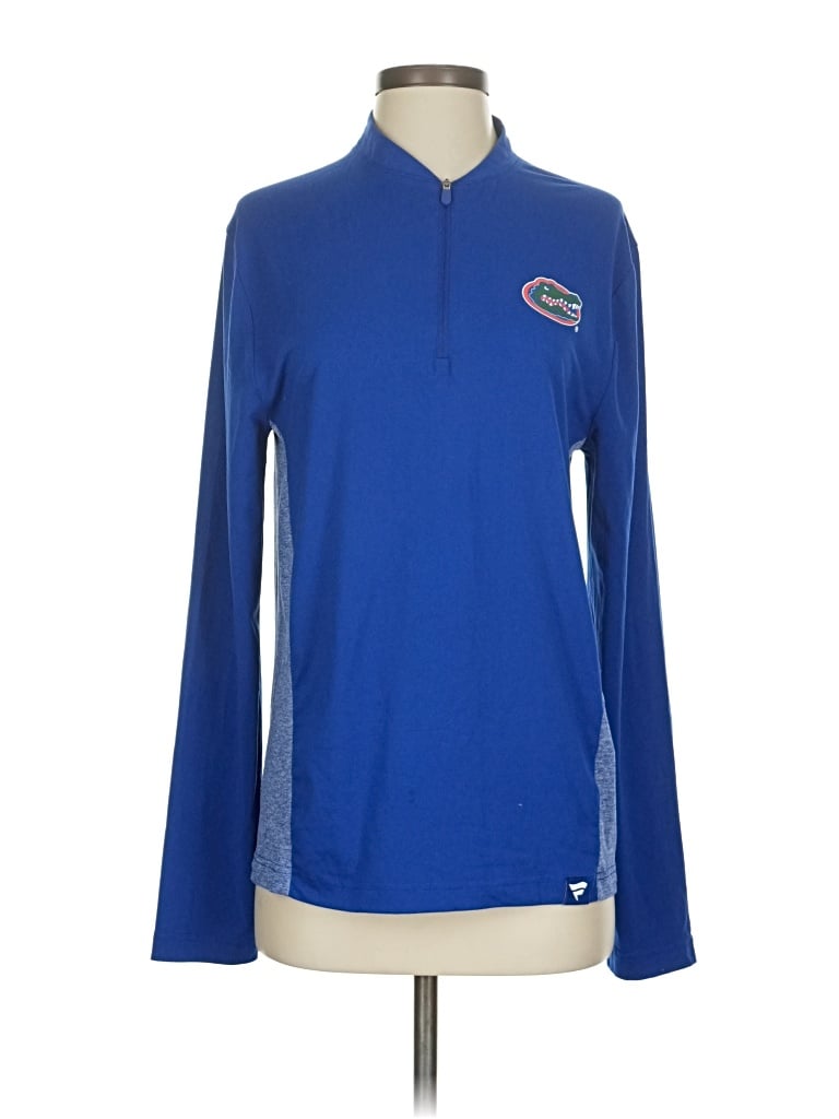Pre-owned Fanatics Long Sleeve Polo Shirt In Blue