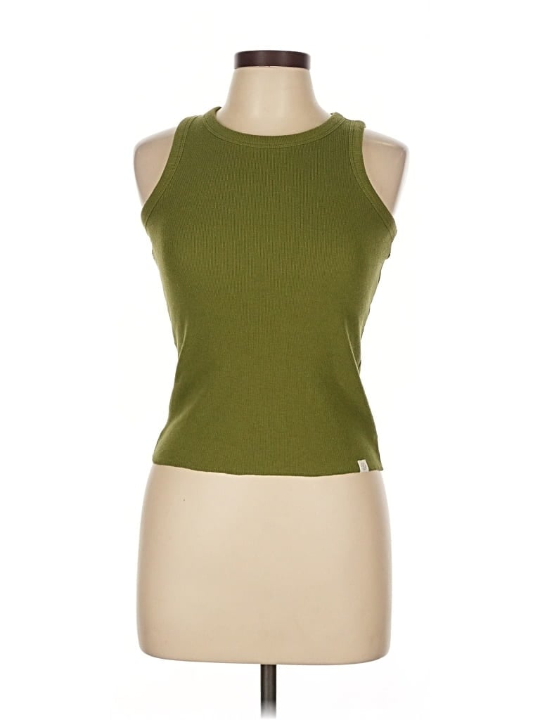 Pre-owned Treasure & Bond Tank Top Green Halter Neckline Tops