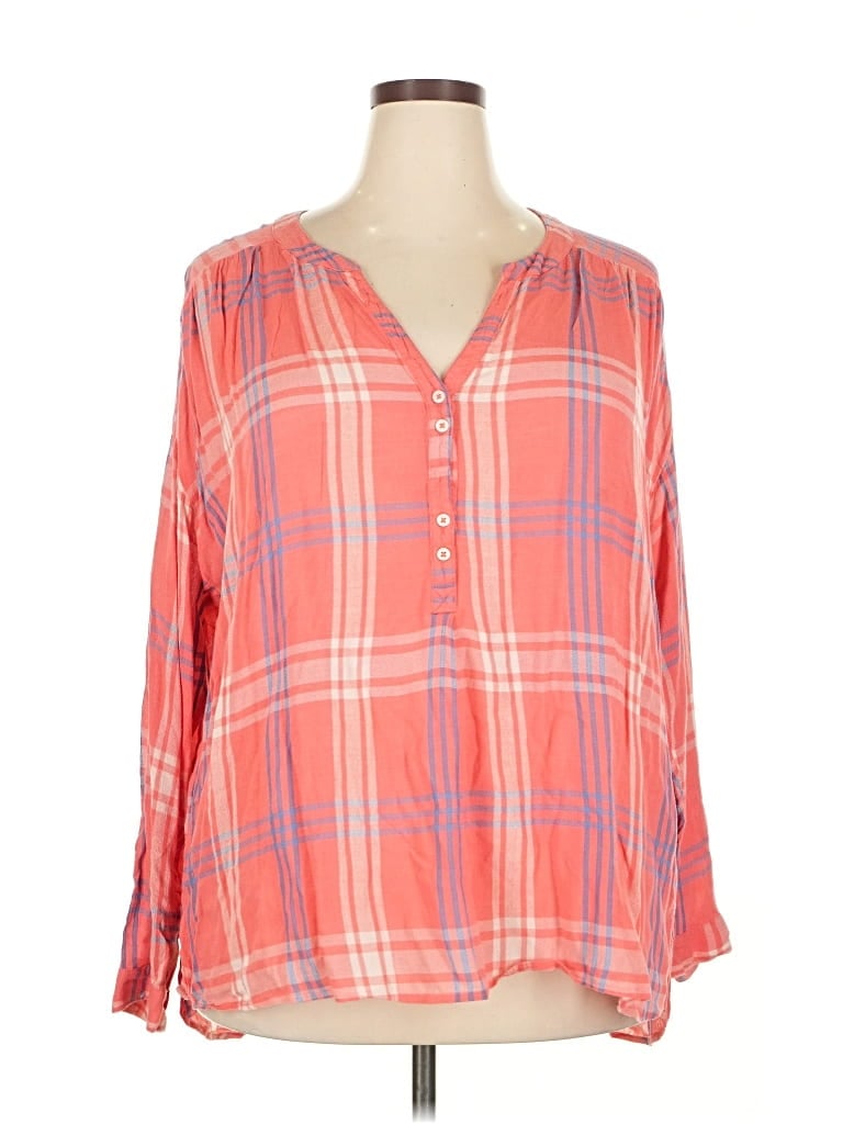 Pre-owned Nine West 3/4 Sleeve Blouse In Orange