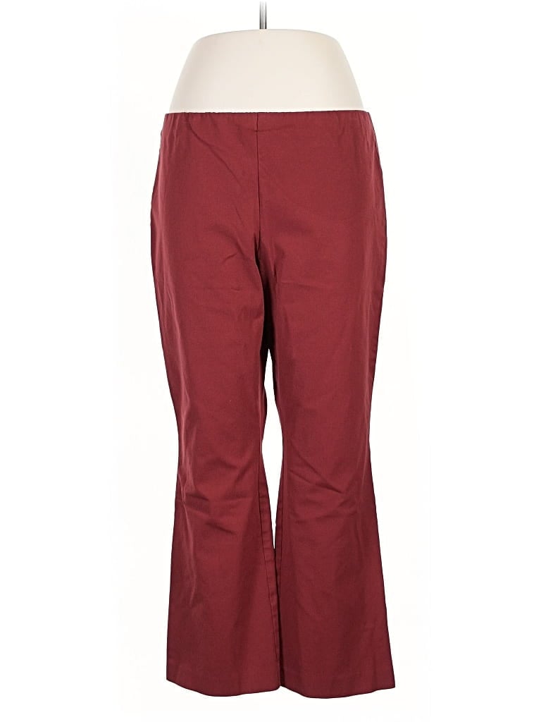 Pre-owned Jjill Casual Pants In Burgundy