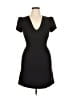 Milly Solid Black Casual Dress Size 10 - photo 1