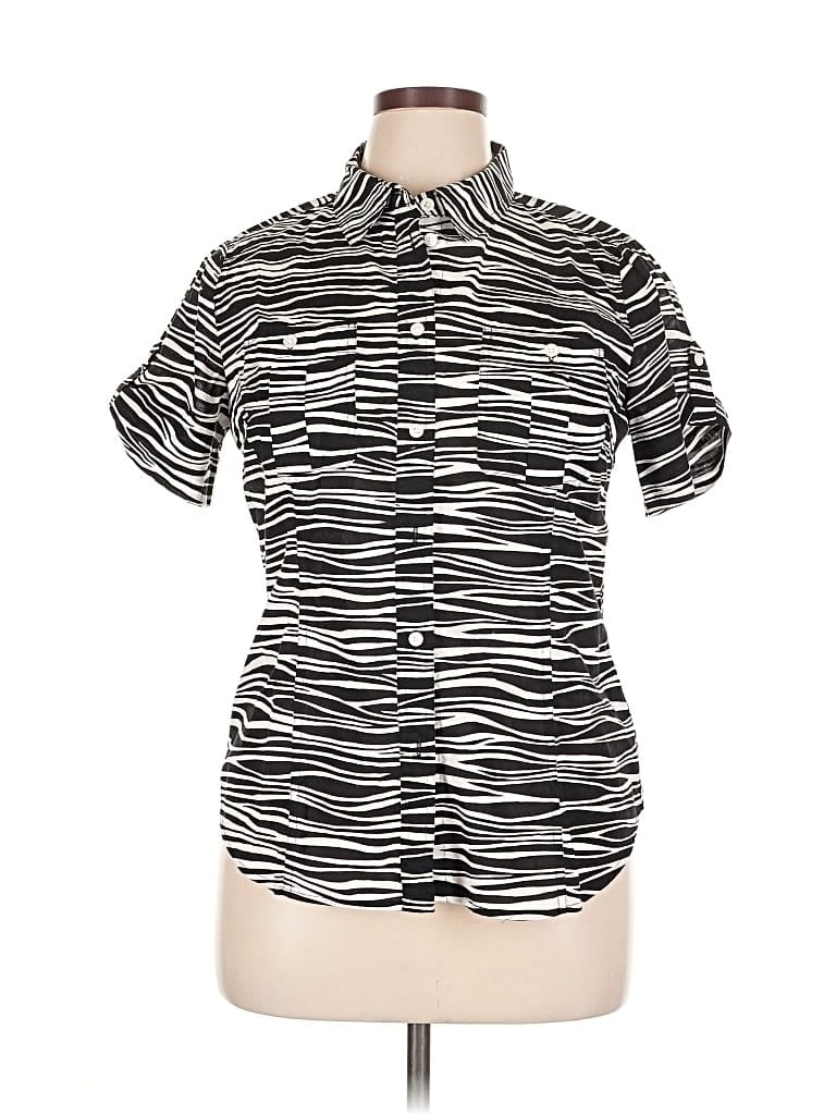 Pre-owned Michael Michael Kors Short Sleeve Blouse In Silver