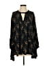 Audrey 3+1 100% Rayon Black 3/4 Sleeve Blouse Size S - photo 1