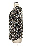 Max Studio 100% Polyester Floral Paisley Animal Print Black Yellow Long Sleeve Blouse Size M (estimated) - photo 5
