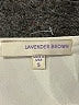 Lavender Brown 100% Polyester Ivory 3/4 Sleeve Blouse Size S - photo 7