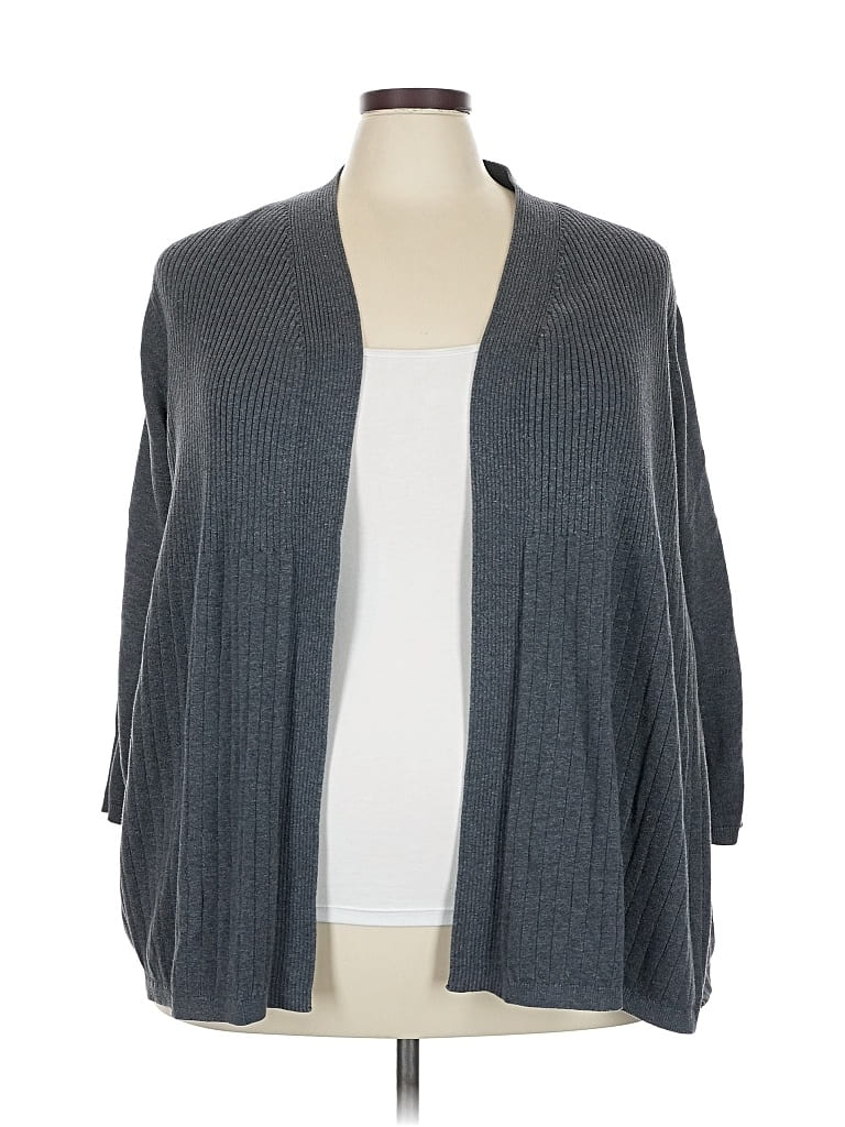 Pre-owned Catherines Cardigan Sweater In Gray