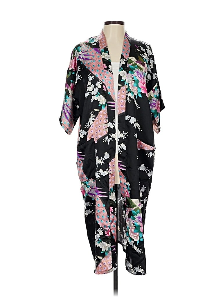 Pre-owned Assorted Brands Kimono In Black