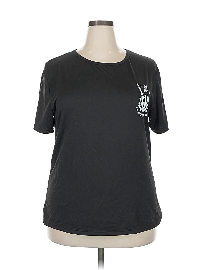 Pre-owned Unbranded Short Sleeve T-shirt In Black