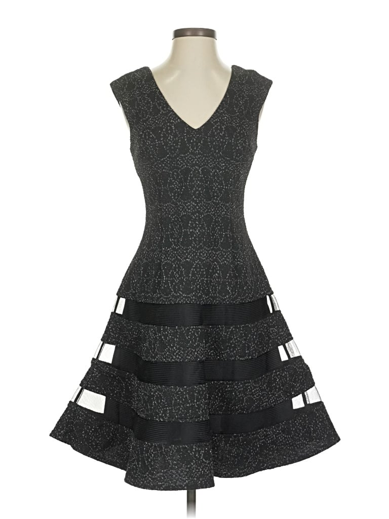 Pre-owned Aidan Mattox Cocktail Dress In Gray