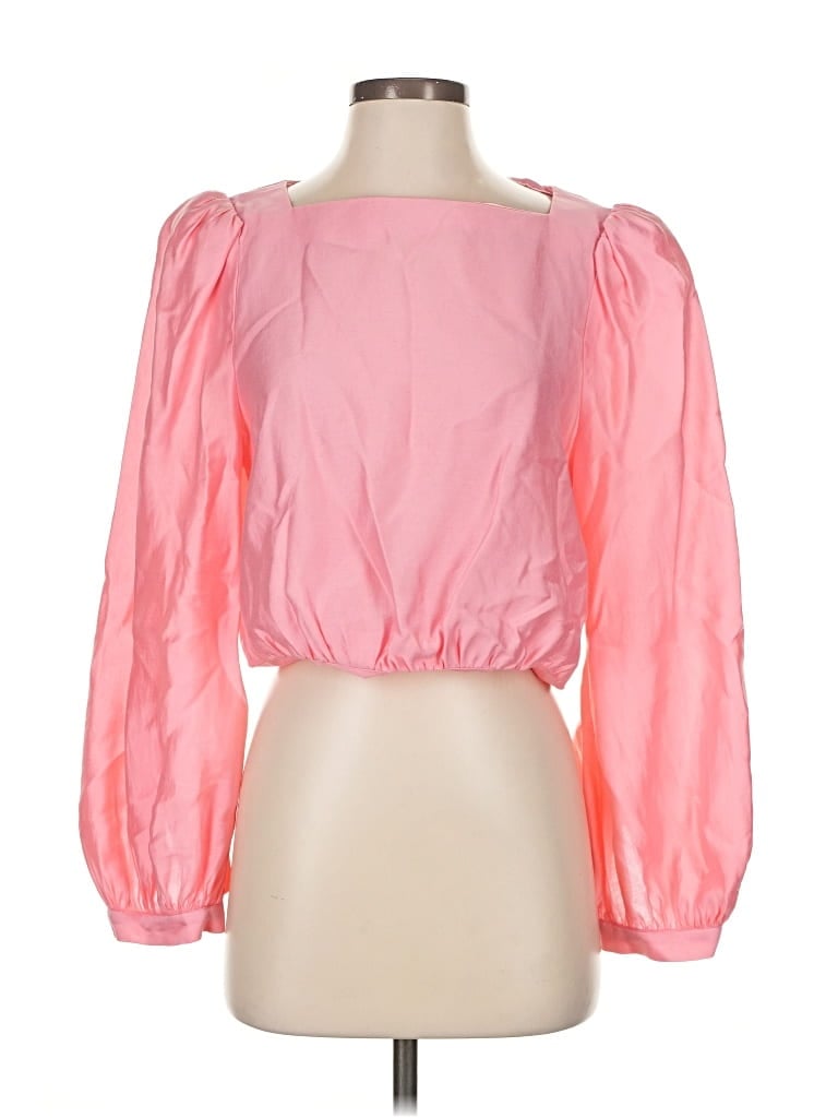 Pre-owned Antonio Melani 3/4 Sleeve Blouse In Pink