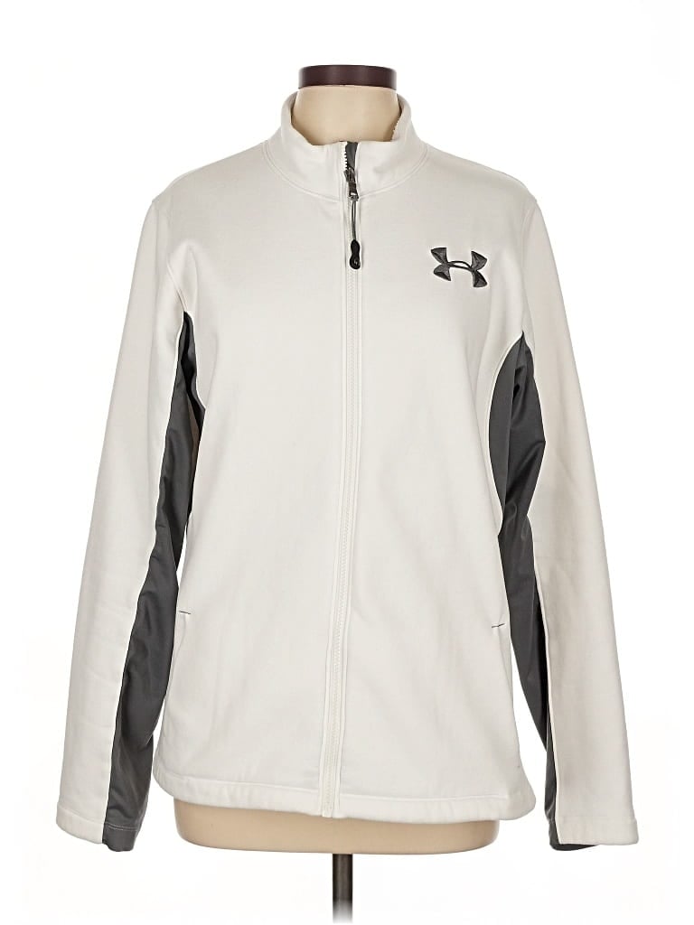 Pre-owned Under Armour Track Jacket In White