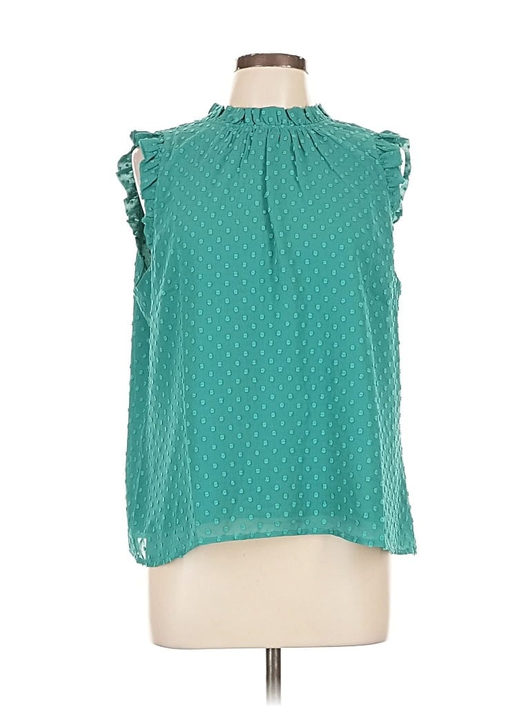 Pre-owned J.crew Factory Store Sleeveless Blouse In Blue