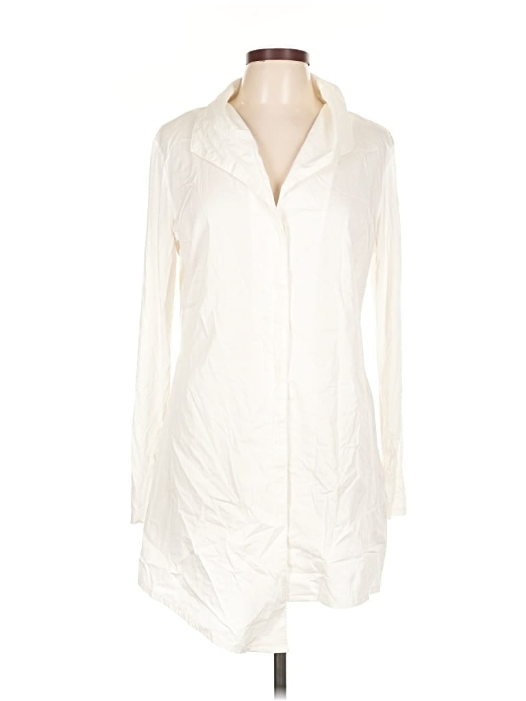 Pre-owned Stella Carakasi Long Sleeve Blouse In White