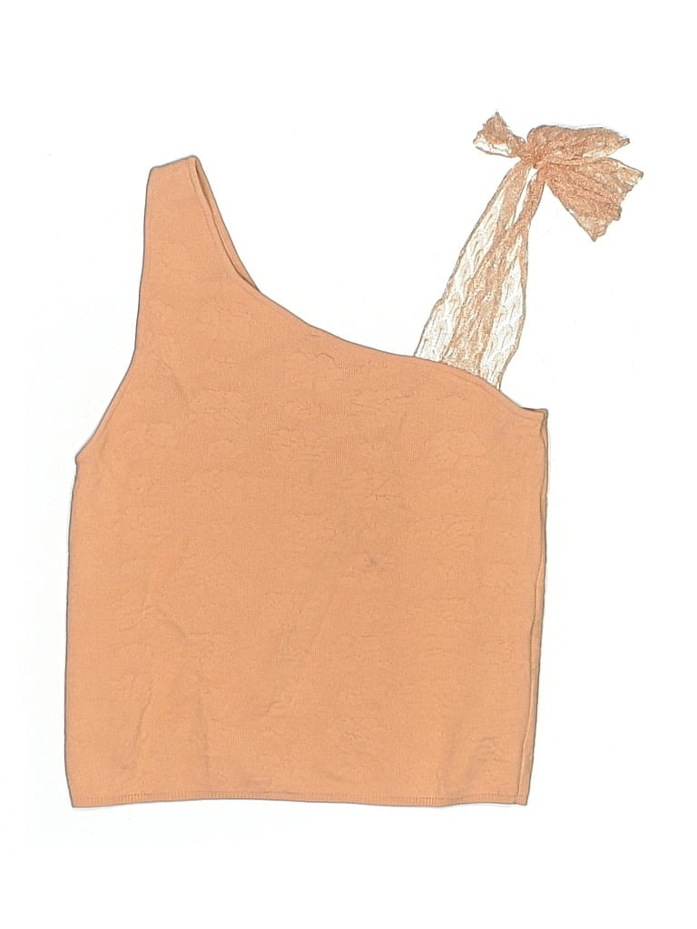 Pre-owned Zara Kids' Sleeveless Top Pink One Shoulder Neckline Tops