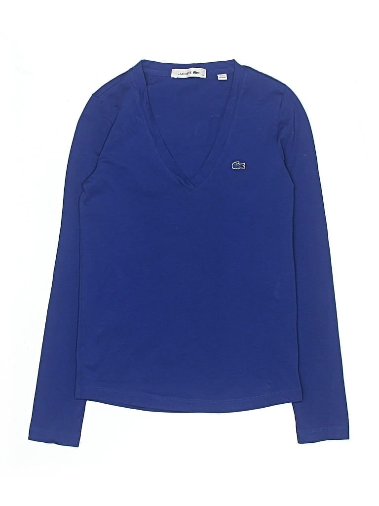 Pre-owned Lacoste Kids' Long Sleeve T-shirt In Blue