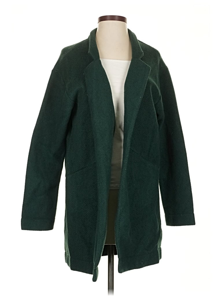 Pre-owned Express Coat In Green
