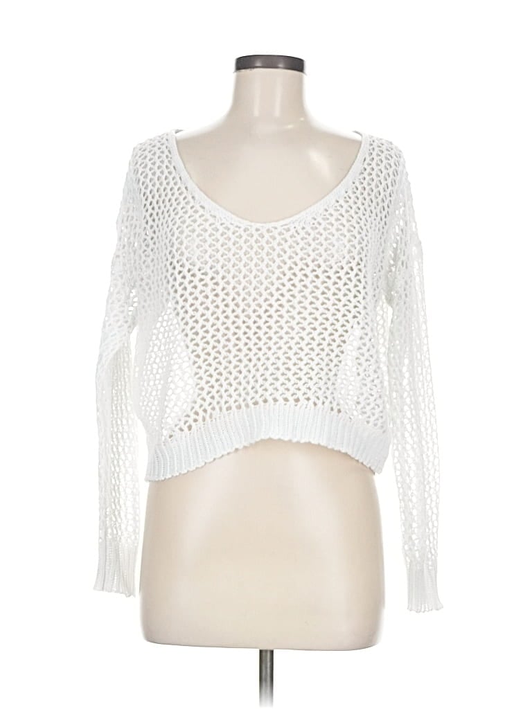 Pre-owned Shein Pullover Sweater In White