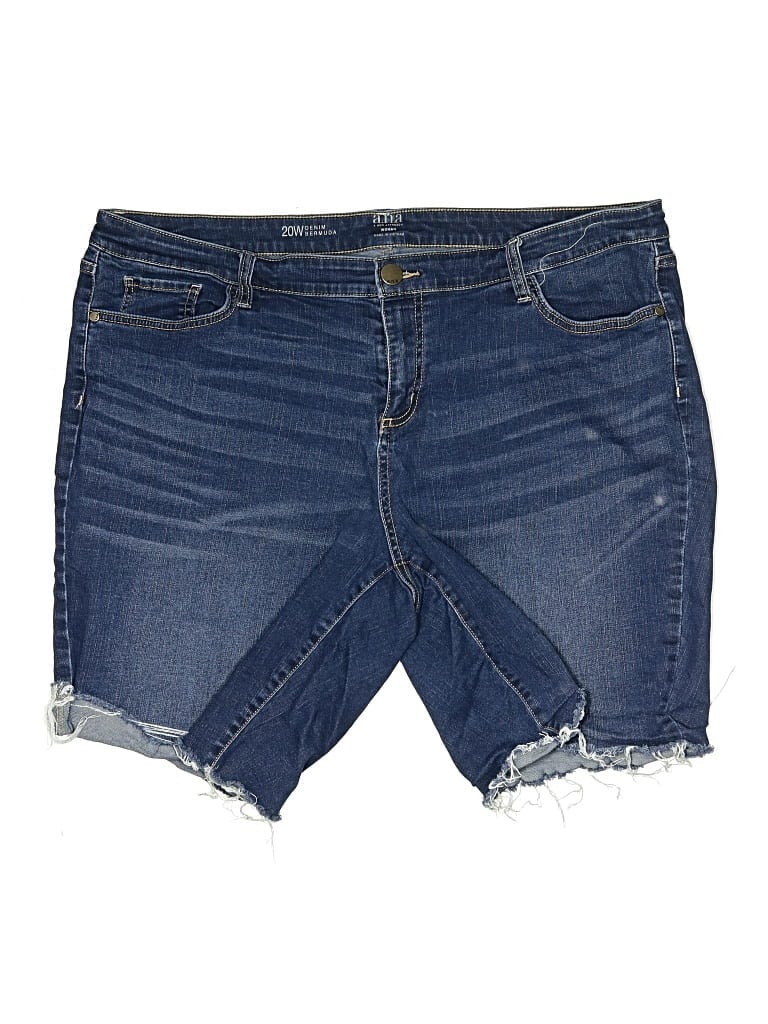 Pre-owned A.n.a. A New Approach Denim Shorts In Blue