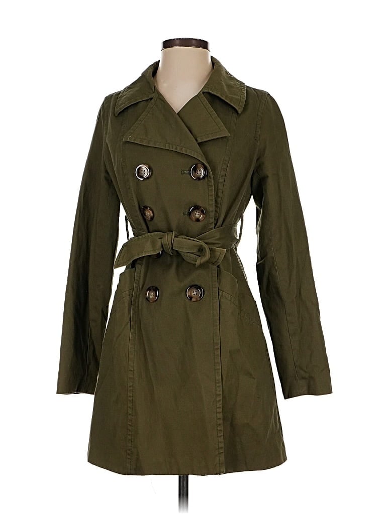 Pre-owned Old Navy Trenchcoat In Green