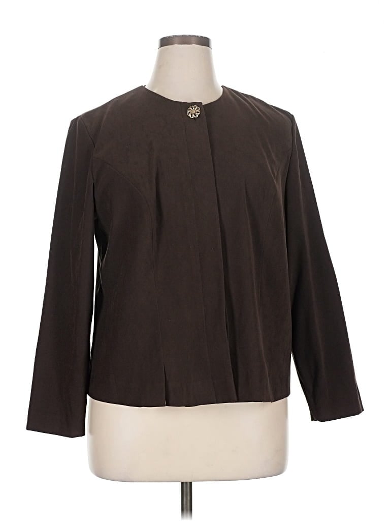 Pre-owned Leslie Fay Blazer Jacket In Brown