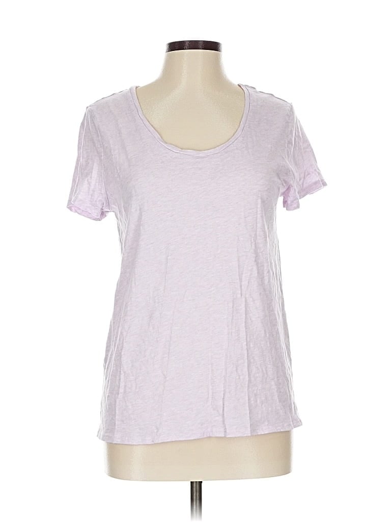 Pre-owned Ann Taylor Loft Outlet Short Sleeve T-shirt In Purple