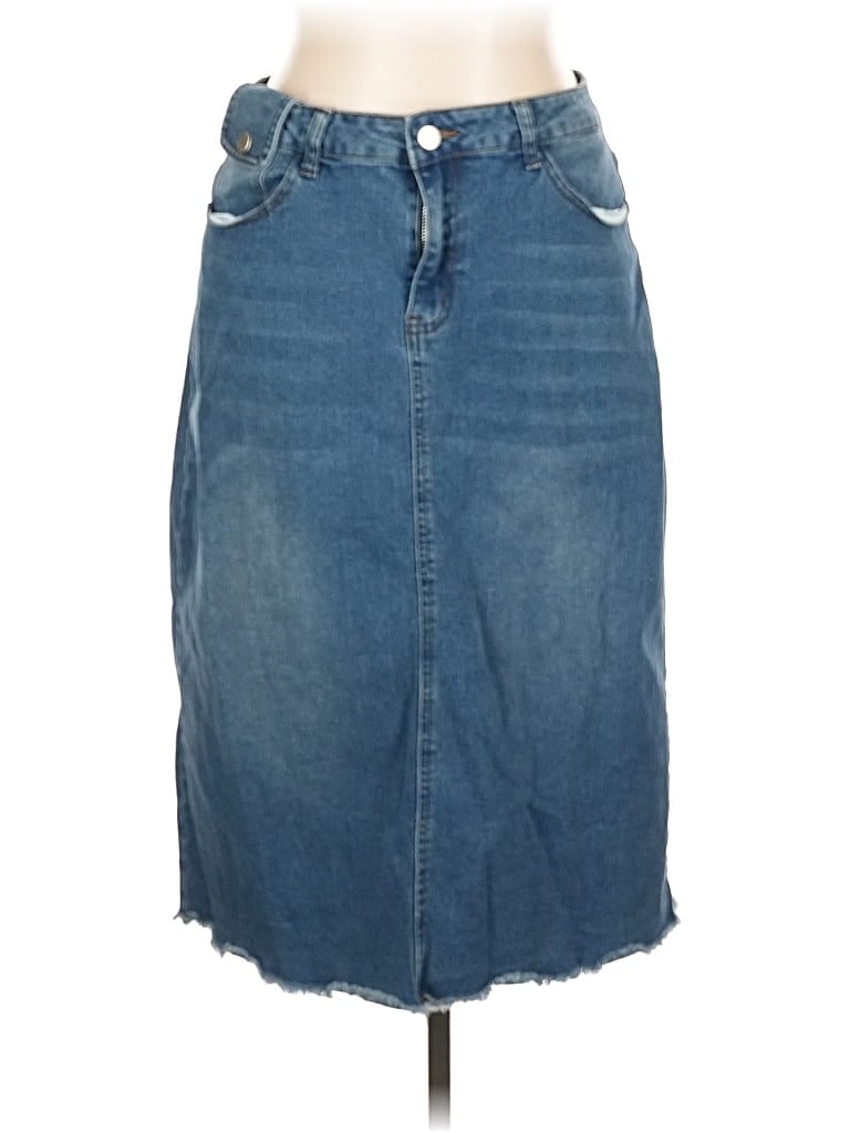 Pre-owned Allegra K Denim Skirt In Blue