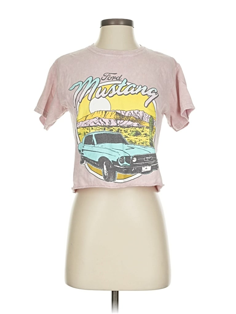Pre-owned Ford Short Sleeve T-shirt In Pink