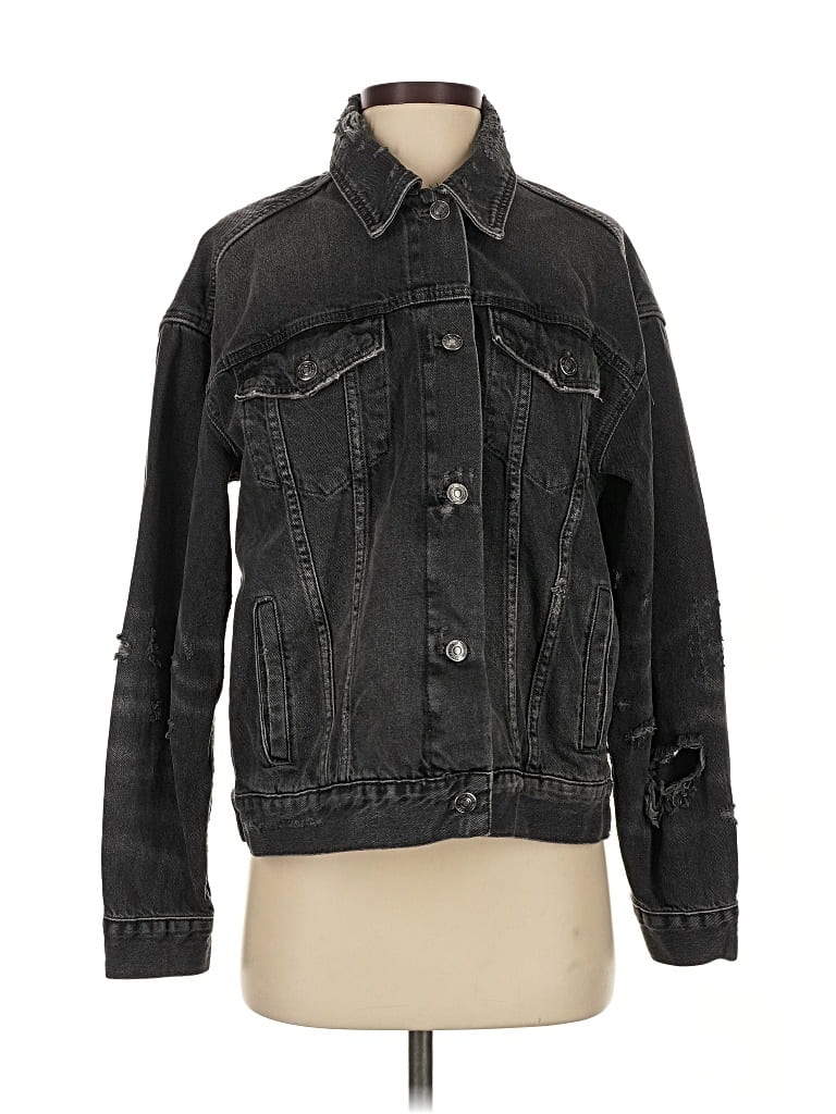 Pre-owned We The Free Denim Jacket In Black