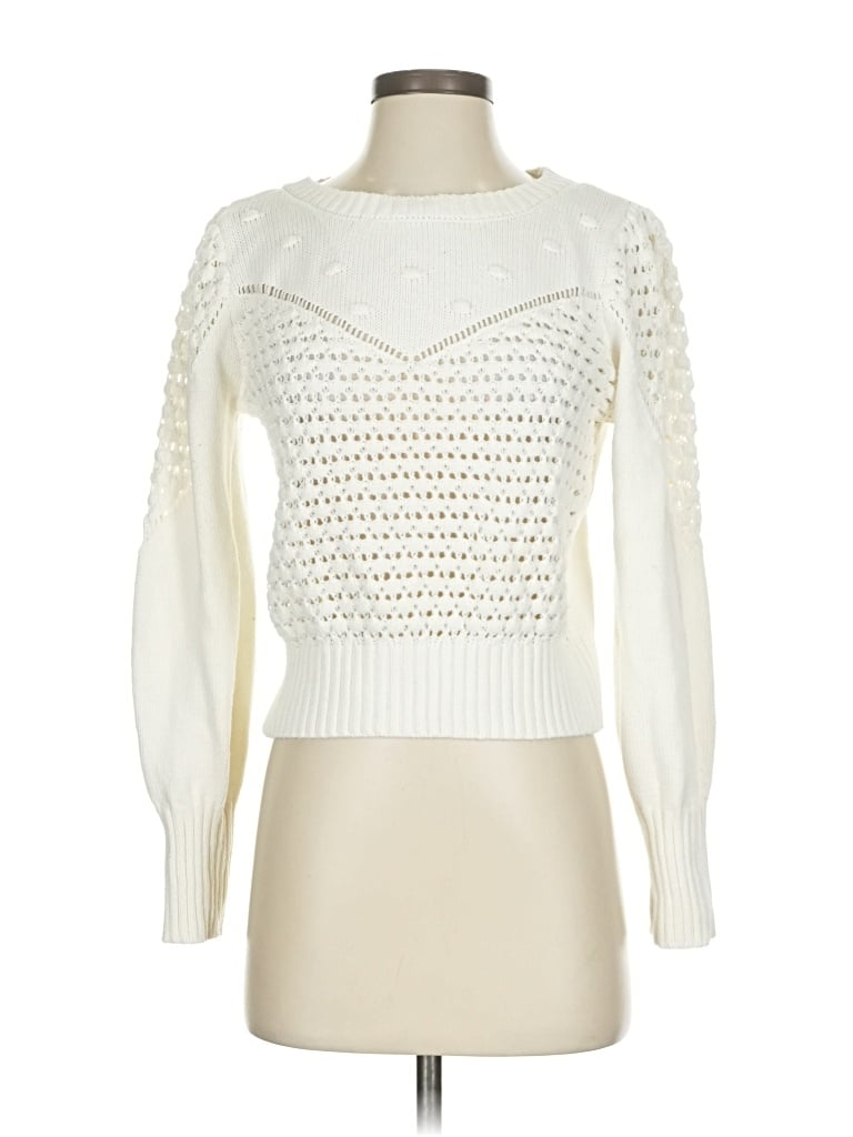 Pre-owned Lucky Brand Pullover Sweater In White